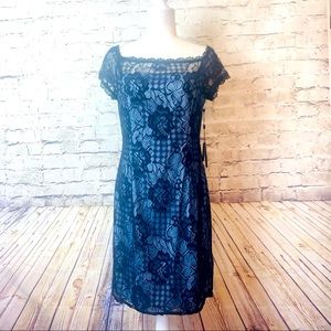 Adrianna Papell “Adele” Lace Sheath Dress NWT